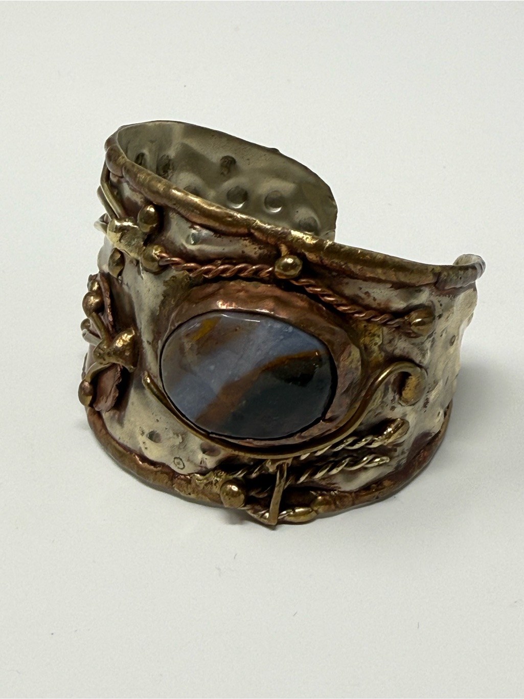 Vintage Artisan Brutalist Cuff Bracelet